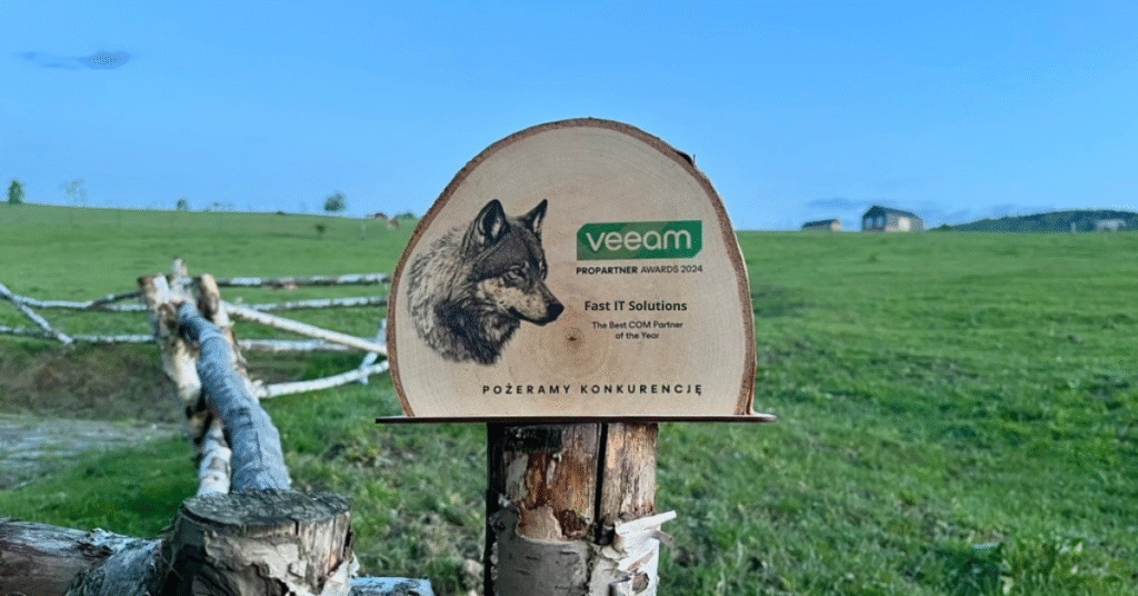 Nagroda The Best COM Partner of the Year od Veeam